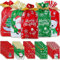 30 Weihnachten Geschenkbeutel Weihnachtstüte Kordelzug Partytüten Geschenktüten Tüten Süßigkeiten Süße Taschen Mitgebsel Beutel Kekstüten Geschenktüte für Kinder Verpacken