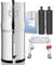Weeplow® Venus - Système de Filtration d'Eau par Gravité 5,6 Litres AISI 304 avec 2 Eléments de Purification O'Pure 2, Robinet avec Niveau d'Eau et Support Inox Offert