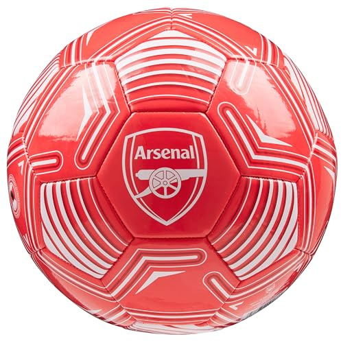 Arsenal F.C. Football Soccer Ball for Adults Teenagers Kids Training Football Size 3, 4 or 5 - Arsenal Merchandise (Red Logo, Size 5)
