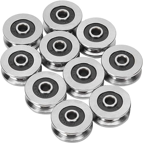 Kugellager Stahl 4x18x8mm Führungsschienenlager 20 Stück Hochwertig Reibungssicher für Längs- und Querführung in Motoren Spielzeug Instrumente Längsführung Querführung