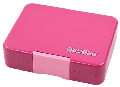 yumbox Caja de bocadillos Malibu morada con bandeja de unicornio mágico Bento de 3 compartimentos 6,7x5,1x1,8 | Apto para niños | Bocadillos Saludables | Sin BPA y fácil de limpiar