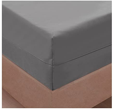 Coprimaterasso, Coprimaterasso Completamente Chiuso, Coprimaterasso Impermeabile con Cerniera, Lenzuolo con Angoli in Poliestere per Letto Matrimoniale, Doppia, Intera, Queen, King (Colore :