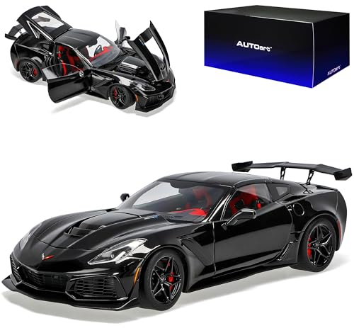 Chevrolet Corvette C7 Grand Sport Coupe Schwarz Modell Ab 2013 Version 2017 71276 1/18 Auto*Art Modell Auto mit individiuellem Wunschkennzeichen