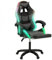 IDMarket - Fauteuil de Gaming LED LUC avec Repose-Pied, Coussin de tête et Support Lombaire Noir et Gris