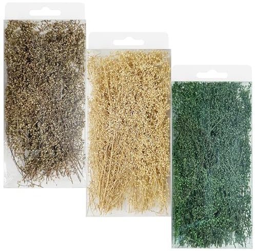 Woohome 3 Couleur Miniatures Shrub Branches, Touffes d'herbe Statique, d'herbe pour Modélisme pour Le Bricolage Architecture Bâtiment Jardin Paysage