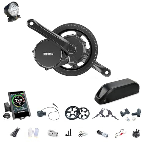 BAFANG Mittelmotor 48V 500W 750W Elektrofahrrad Kit BBS02B EBike Umbau Kit, Optionales Anzeige und 48V Batterie