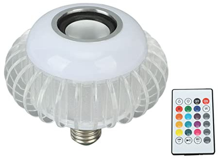 Srliya Smart LED Light Bulb, Wireless Speaker, Color Changing Light Bulb with Remote Control, RGB & White Light, Ideal for Bedroom, Living Room, Party, ABS, PC Material, E27 E26