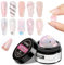 SUPWEE Solid Builder Gel for Nails, Aurora Pink 3D Gel Nail Art Non-Stick Hand Sculpting Nail Extension Gel for Carving Nail Strengthen Soak Off UV Nail Art Salon Home