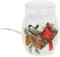 Cottage Garden Stony Creek Weihnachtsvase mit Vögeln des Winters, beleuchtet, klein, Milchglas, 10,2 x 7,6 cm