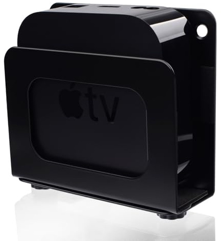 Heymaillc Cable Box Mount Modem Mount Adjustable Wall Mount for Small and Narrow Devices Like Cable Boxes, Modems,DVD Players, Beelink, Mini PC, Apple TV, Mac Mini,Roku and More(Black-Narrow)