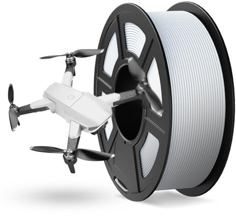 JAYO Rapid Matte PETG Filament 1.75mm, High Speed 50-600mm/s 3D Drucker Filament, Dimensionsgenauigkeit +/- 0.02mm für die meisten FDM 3D Drucker, 1.1kg/Spule(2,43lbs), MatteWeiß