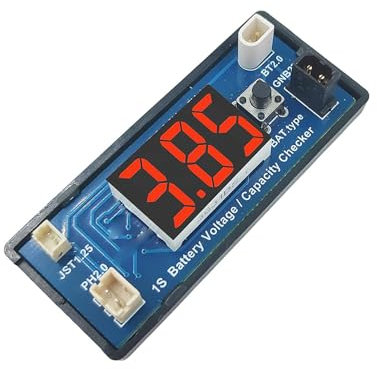 MEAKTSMI Contrôleur de batterie au lithium 1S - Testeur de tension - Testeur de capacité pour batteries domestiques