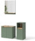 Vicco Badmöbel-Set Marelle, Badezimmerschrank-Set, Grün/Artisan, 3 Teile, mit Midischrank