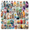 Rwoythk Vintage Aesthetic Sticker Set, 50 Stück Wasserfeste Vinyl Aufkleber, für Laptop, Skateboard, Koffer, Scrapbooking und mehr