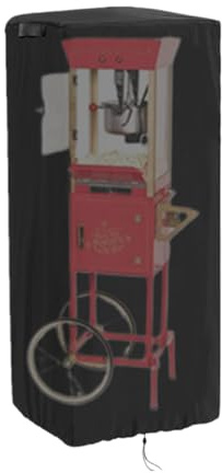Qfdiwr Popcorn Trolley Cover, Popcorn Machine Trolley Cover - Waterproof Popcorn Machine Protective Cover | Adjustable Cord Protector with Wind Buckles for