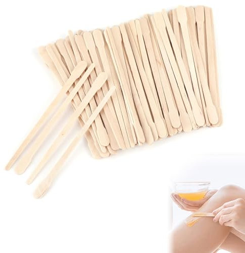 200 Pcs Spatule Epilation,Epilation Sourcil Pell,Espatule Bois Epilation,Baton Cire Epilation,Spatule Epilation Corps,Usage Unique, Convient Pour L'Épilation Du Nez, Des Lèvres Et Du Corps