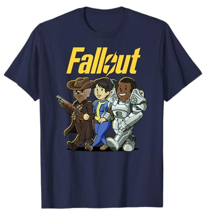 Fallout Character Cartoon Portraits TV Show T-Shirt