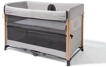 William Kent 1733 Lit bébé de Voyage & cododo WeTravel | Ultra léger | Matelas Confortable et épais | utilisable jusqu'à 15 kg, 3 Ans | Housse Transport Inclus | Design Gris chiné