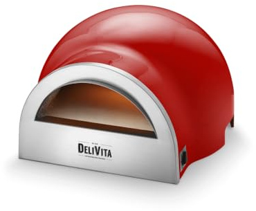 DeliVita Dual Fuel Gas Oven, Chilli Red