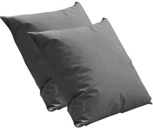 ZZDZW Outdoor Kissenbezug 80x80 50x70 60x80 Kissenbezüge Groß 2er Set Wasserdicht Garten Kissenhülle 50x50 60x60 Couch Dekokissen Bezug Abnehmbare Sofa Kopfkissenbezug(Grau,80x80 cm Pack of 2)