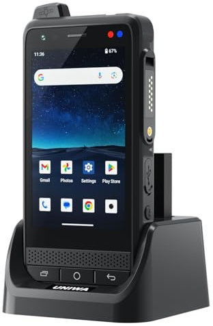 UNIWA F400 Zello 4G LTE Smart Phone POC Walkie Talkie Android 15 4GB+64GB IP65 Impermeabile 3.9'' Touch Screen Smartphone Rugged 13MP Fotocamera SOS GPS WiFi PTT 4350mAh SIM (F400+darsena di scorta)
