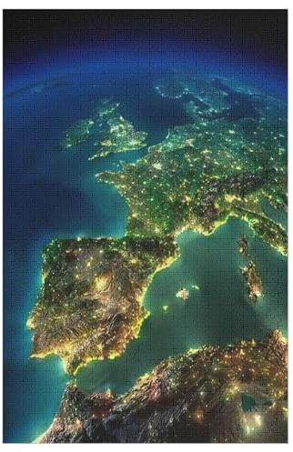 Weltkarte 1000 Teile Holzpuzzle,einzigartiges Puzzle, Geschenk Für Erwachsene,Familienspiel,Herausforderungsaktivität,78×53cm
