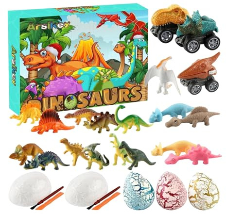 Weihnachts Countdown Kalender | 24 Tage Mit Spielzeug Für Den Adventskalender,Dinosaurier Set - Für Kinder An Weihnachten Und Geburtstag Zum Spielen Und Sammeln Im Klassenzimmer Zum Lernen Für Par