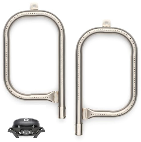 Nordic Bbq Store 2er Set Grillbrenner für Napoleon TravelQ 285 Serie - Passend für PRO285X, PRO285X-BK, PRO285, PRO285-BK, TQ285X, TQ285X-1, TQ285X-BL, TravelQ PRO 285 - Edelstahl 304