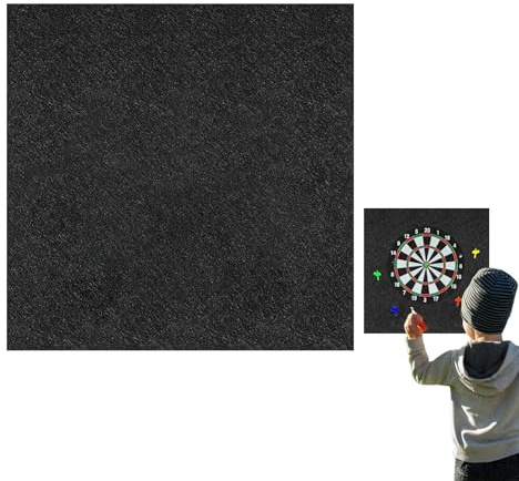Dartscheibe Wandschutz | Große Filz Wandfliesen Als Unterlage Für Dartbretter | Klappbare Dartboard Umrandung | Robuste Matte In Schwarz Für Erwachsene Zuhause Spielebereich Büro Unterrichtsraum