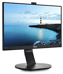 Philips 221B7QPJKEB Webcam Monitor 22 LED IPS, Full HD, Microfono Integrato, Regolabile in Altezza, Girevole, Pivot, Inclinabile, USB 3.0, Casse Audio Integrate, Display Port, HDMI, VGA, Vesa, Nero