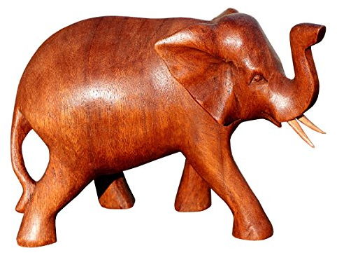 Wogeka Schöner Holz Elefant Statue Deko Afrika Dekoration Handarbeit Bali Elefant 30