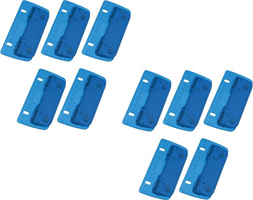 Wedo 67809 2fach Taschenlocher (Kunststoff zum Abheften für 8 cm Lochung, mit 12 cm Skala) (10, ICE-blau)