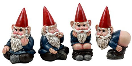 Ebros Dekofiguren/Zwergfiguren / Zwergfiguren/Zwergfiguren / Dekofiguren für Sammler, 10,2 cm hoch, 4 Stück
