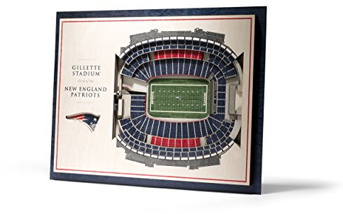 YouTheFan NFL StadionViews 3D-Wandkunst, 5-lagig, 43 x 33 cm, New England Patriots