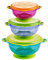 Xrten 3 Pcs Cuencos Infantiles con Tapa y Ventosa, Bols Antideslizante Bebé