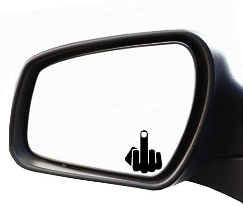 HR-WERBEDESIGN 5X Mittelfinger Spiegel Nummernschild Kennzeichen Plakett Stinkefinger Aufkleber
