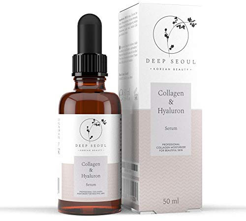 DEEP SEOUL Collagen & Hyaluron Serum I Professional Moisturizer I maritimes Collagen I hochmolekulares Hyaluron I brightening I K-Beauty I Anti-Aging I für alle Hauttypen I Soforteffekt I 50 ml