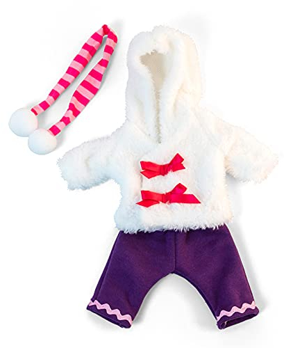 Miniland 31638 Puppenkleidung, weiß, violett, pink, 32cm