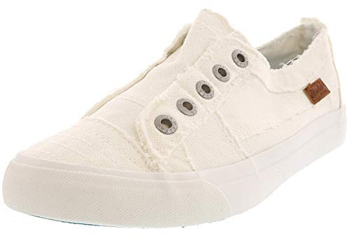 Blowfish Malibu Zapatillas de Deporte para Mujer, Lona Blanca ahumada de 16 onzas, 37 EU