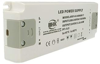 Ledlux CV8260 - Alimentador transformador CV 60 W 24 V 2,5 A Super Slim Solo 22 mm de grosor (60W 24V)