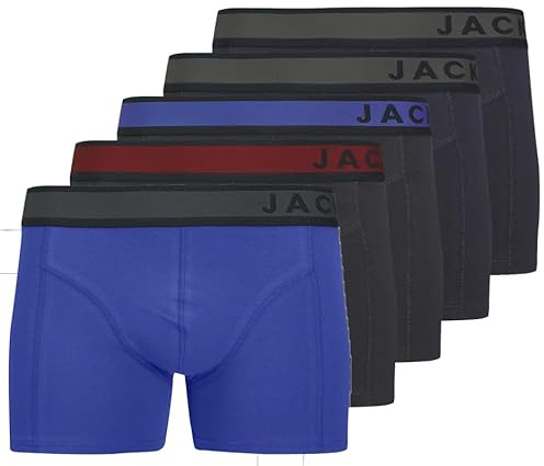 JACK & JONES Herren 5er Pack Boxershorts Unterwäsche