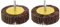 Utoolmart Lot de 2 roues à lamelles montées sur tige avec mandrin avec tête de meulage de 80 mm - Roue de ponçage abrasive - Polissage rotatif