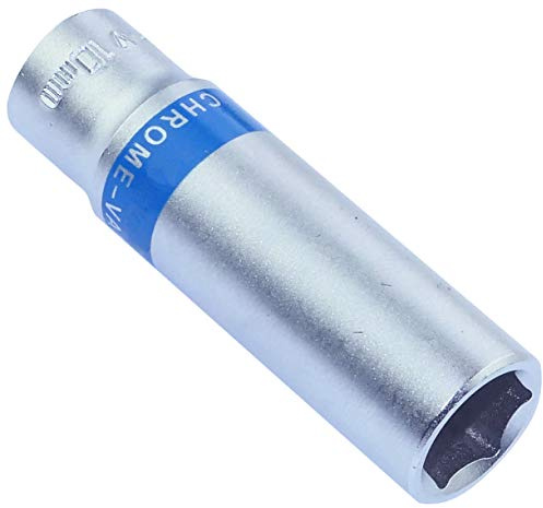 AERZETIX - Douille de Vissage 1/4x10mm Longue/Rallongée à 6 Pans - pour Clé/Cliquet Manuelle/Pneumatique - Corps Cylindrique - Hexagonale/Outillage à Main - en Acier/CR-V/ - Argent