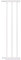 KIDIMAX Treppenschutzgitter Erweiterung (Verlängerung) 20 cm, steckbarer Gitter Aufsatz für Treppenschutz, weiß