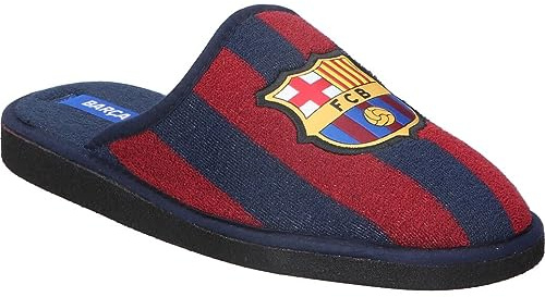 MARPEN SLIPPERS, Offizielle FC Barcelona Fußball Winter Hausschuhe mit Absatz Unisex für Herren oder Damen
