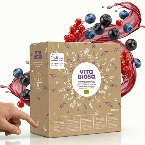 Vita Biosa Beeren 3 Liter Bag-in-Box - Großpackung kaufen und sparen - das beliebte Fermentgetränk günstig in der 3000 ml Größe bestellen