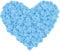 Happium Lot de 1000 pétales de rose artificiels en soie - Décorations romantiques - Émulation - Pétales de rose pour décoration de mariage, Saint-Valentin, confession - Décoration de fête - Bleu clair