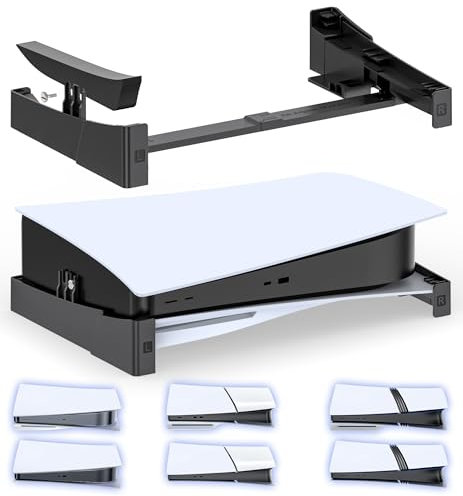 OIVO PS5 Support Horizontal, Support pour PS5 Compatible avec Playstation 5/Slim/Pro Console Disc & Digital Editions avec Fixation à Vis, Support de Socle d’Accessoires P5 Stable (Noir)