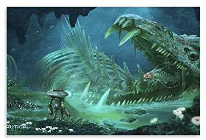 DSGDSF Subnautica Poster mit Meeresboden, Tiefseetaucher, dekoratives Gemälde, Leinwand, Wandkunst, Wohnzimmer, Poster, Schlafzimmer, Gemälde, 30 x 45 cm