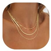 NECOCY Cuban Link Chain Necklace for Women 14K Gold Plated Chain Choker